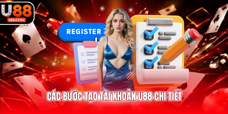 Các bước tạo tài khoản U88 chi tiết