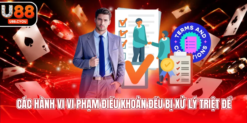 Các hành vi vi phạm điều khoản đều bị xử lý triệt để
